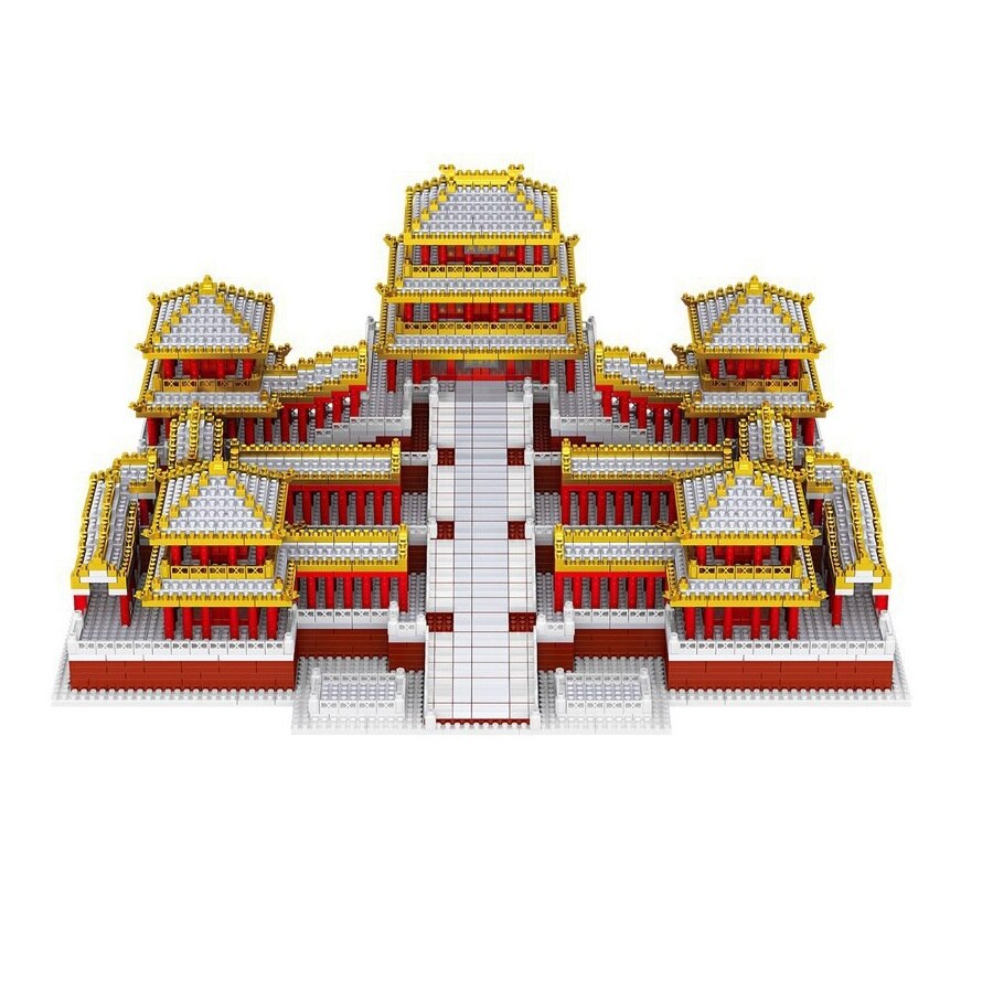 5184pcs LEZI Mini Block Chinese Style Architecture Castle Building Brick Kid Toy 