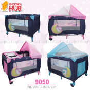 Phoenix Hub Baby Crib Playpen with Mosquito Net and Changing Station