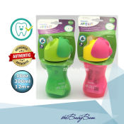 Philips Avent Bendy Straw Cups 10oz / 300ml (Green/Pink)