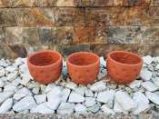 Paso Terracotta clay pot for plants 3 pieces