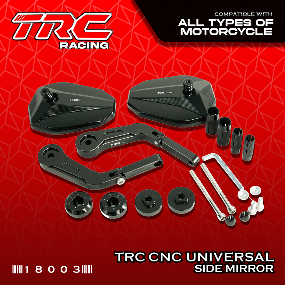 TRC Racing Universal Bar End Side Mirror FULL CNC LTO APPROVED