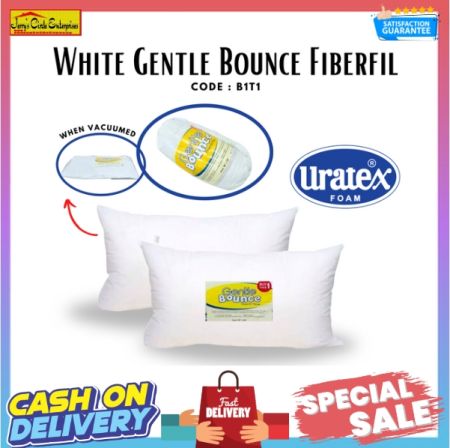 Uratex Gentle Bounce Fiberfill Pillow 18x28 - Buy 1 Get 1