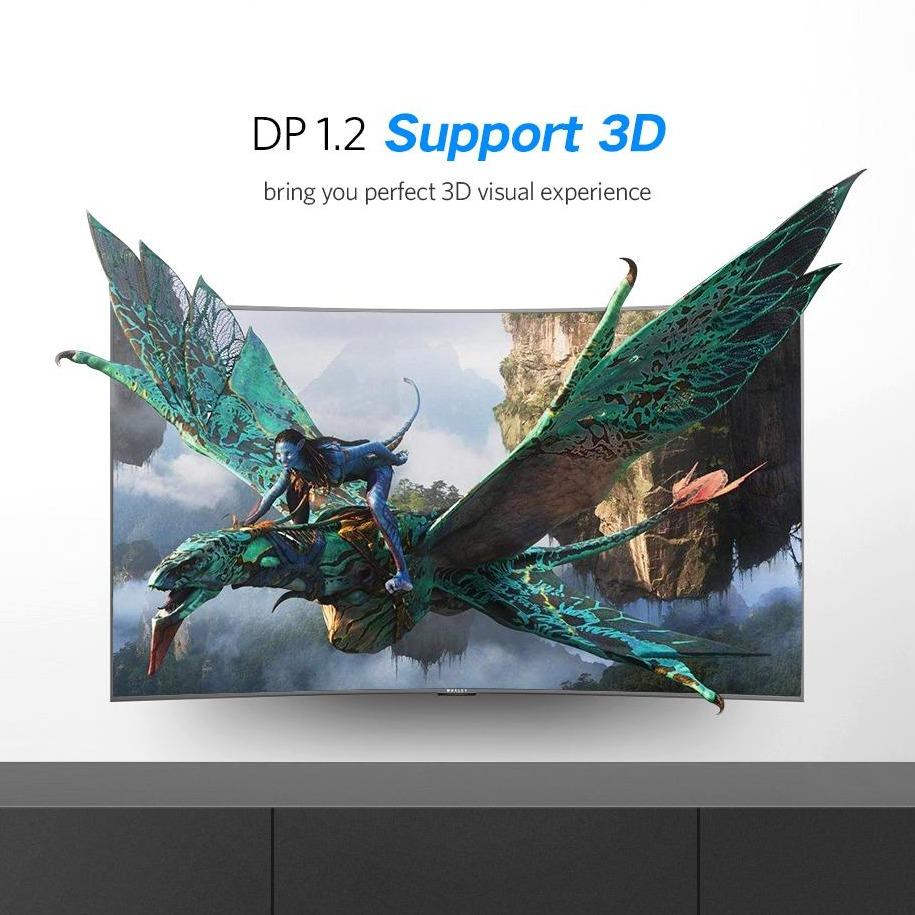 UGREEN 4K 1.2 Version Gold Plated DP to DP DisplayPort Cable Resolution 1.5M, Black 1.5 Meters - 10245 (DP102)