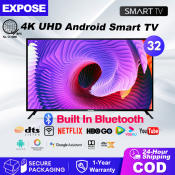 Expose 32 Inch Smart TV Digital Led TV 4K HD Bluetooth Android 12 WiFi 4K Flat Hdr Television Youtube Netflix Google