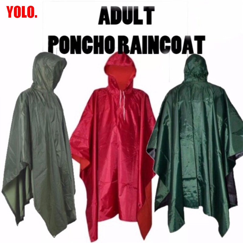 Mitsushi Disposable Raincoat Plastic Pocket Rain Coat for Adults