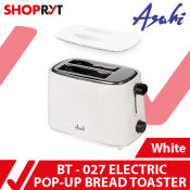 Asahi White Bread Toaster - 2 Slice Electric Pop-up