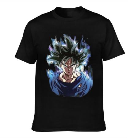 High Quality Funny Design Son Goku Anime Dragon Ball Super Goku Ultra Instinct Gildan T-Shirt For Men Short Sleeve