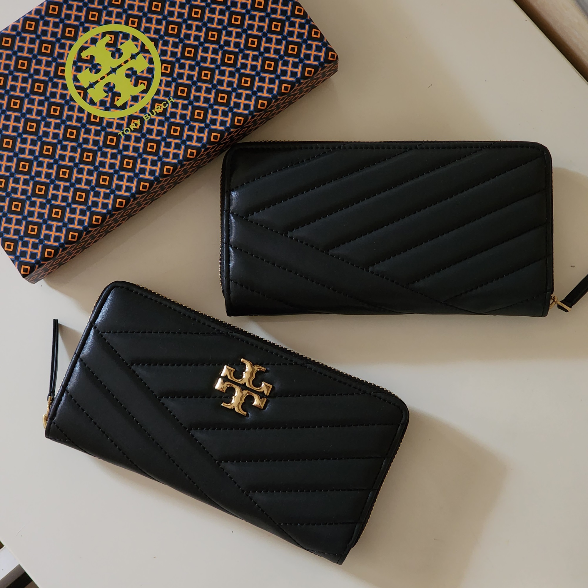 NIE 正品代购- 现货🎀Tory Burch Kira Chevron Medium Slim Wallet