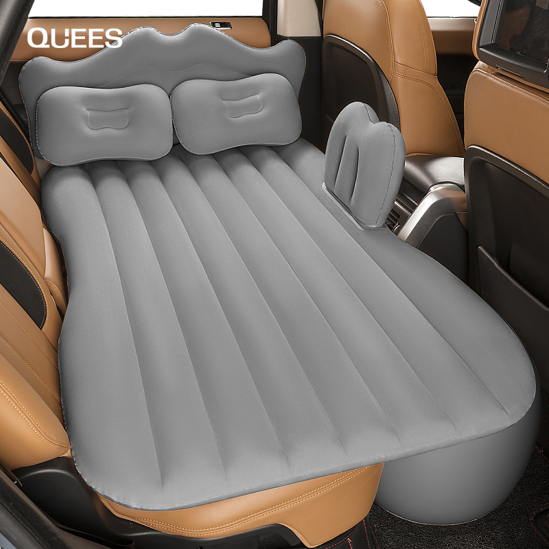 Car Air Bed Inflatable Bed Camping Household Automobile Car Mattress Portable Quick Inflating Car Air Inflatable Travel Mattress Universal for Back Seat Outdoor Camping Sofa Multifunctional PVC Flocki...