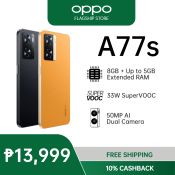 OPPO A77s 8GB RAM Smartphone | 33W SuperVOOC | 50