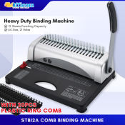 Officom STB12A A4 Comb Binding Machine with 20pcs Plastic Ring Binder