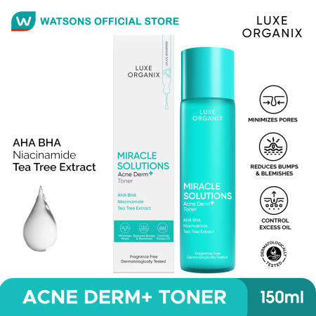 LUXE ORGANIX Miracle Solutions Acne Derm + Toner