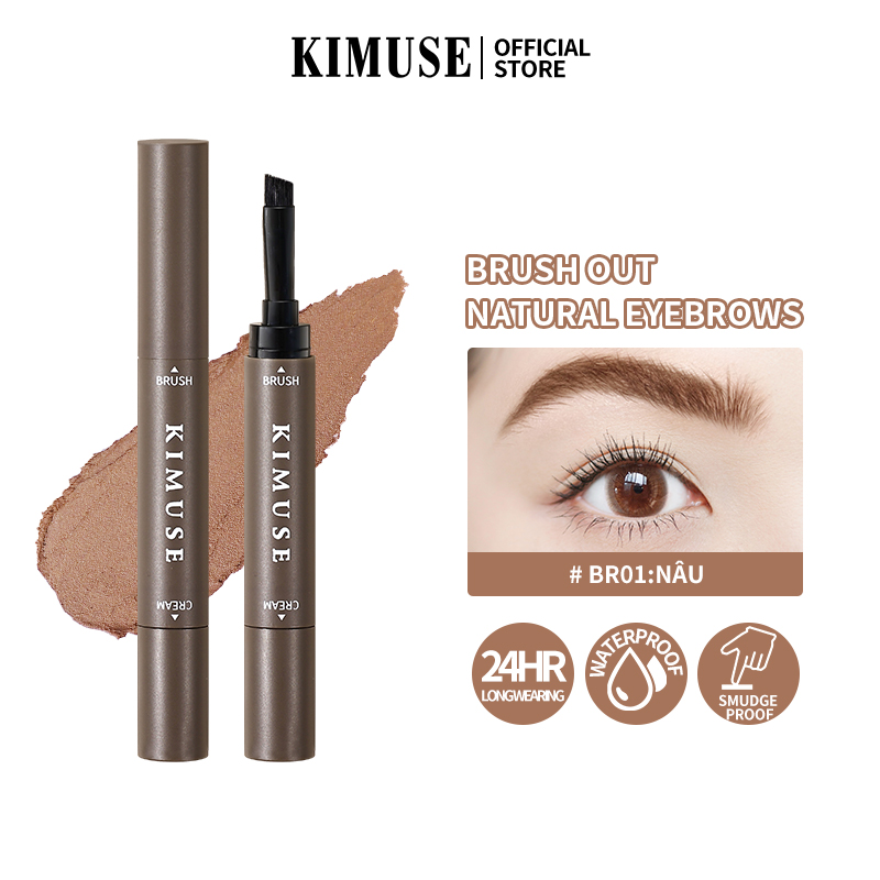 Discount on KIMUSE  shoes - SKU: KIMUSE Eyebrow Cream Gel With Brush 2 IN 1 Pomade Brow Pencil Long-lasting & Waterproof Brow Makeup 