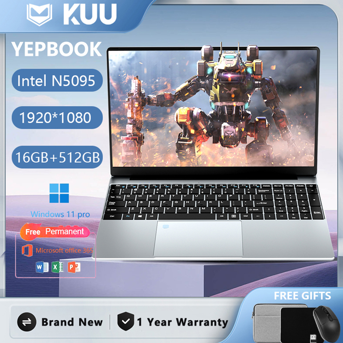 Acheter KUU 15.6 16GB ordinateur portable Windows11 Pro système