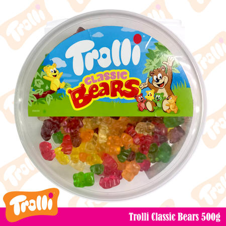 Trolli Classic Bears Gummi Candy in Round Tub 500g