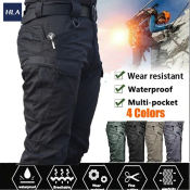 HLA Tactical Stretchable Waterproof Cargo Pants for Outdoor Activities