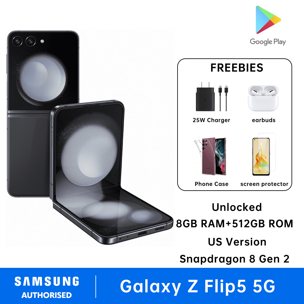 Samsung Galaxy Z Flip 5 5G Smartphone 8GB RAM + 512GB ROM Single Sim 6.7 Inches Snapdragon 8 Gen 2 US Version