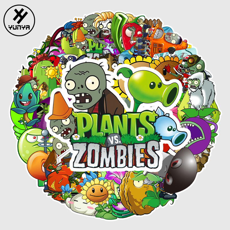 100/50/15 pcs Plants Vs Zombies Graffiti Deco Stickers + Free 2023