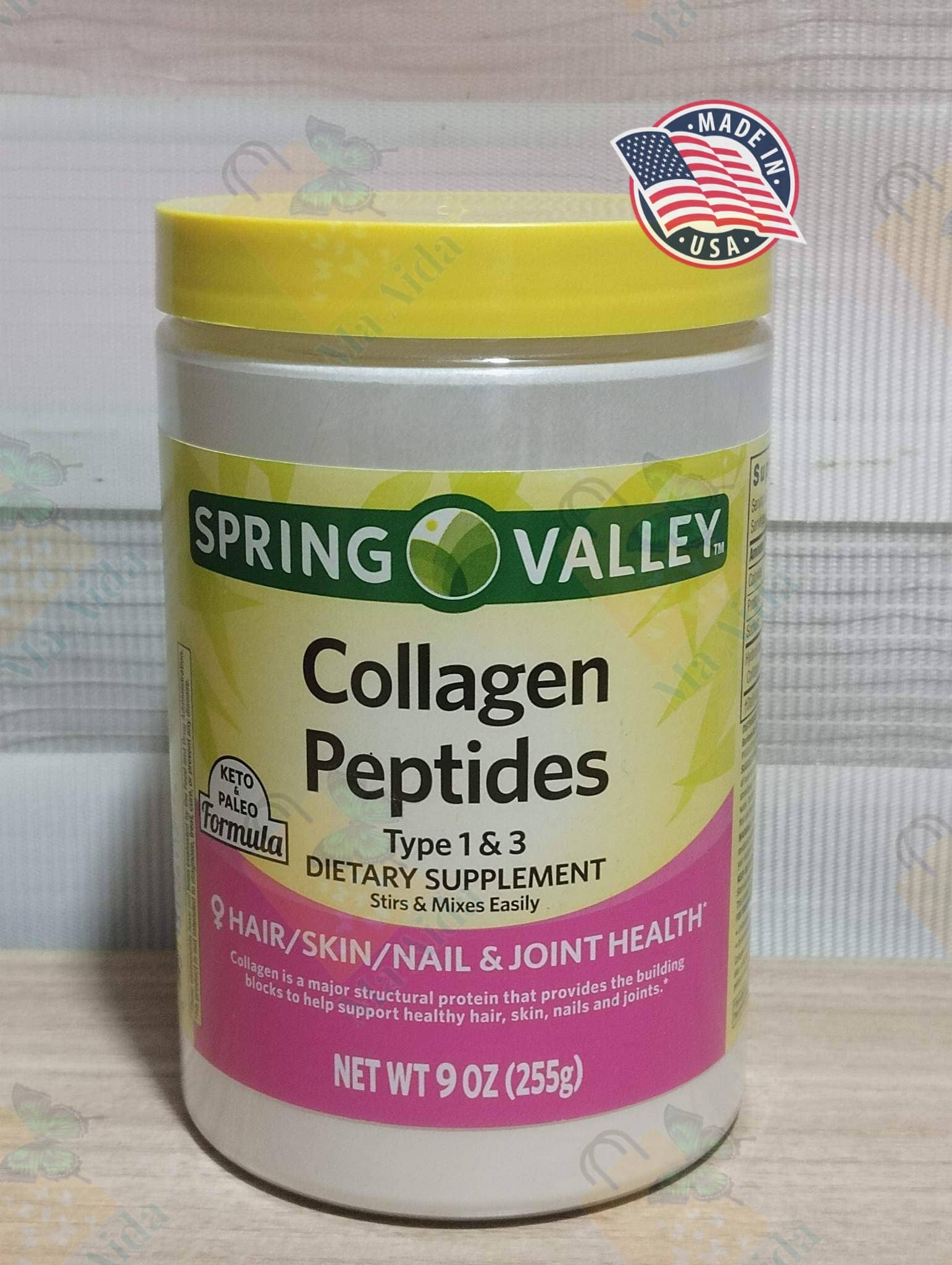 Spring valley powder COLLAGEN Peptides hair, skin & nails 9 oz (255g) – Ma  Aida