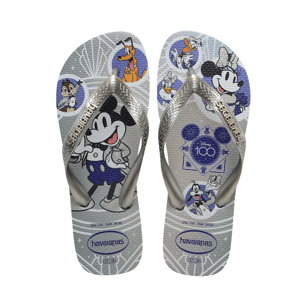 Havaianas Top Disney 100 Celebration Flip Flops Steel Grey