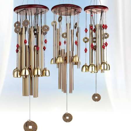 Wind Chimes Lucky Charm outdoor 2023,wind chimes front door,Garden Yard Bells Hanging Charm Decor Windchimes Ornament Tube number 4,Money tree Wind Chimes Bell good luck Decorations