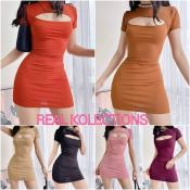 Cocomelon Cut Out Knitted Bodycon Dress