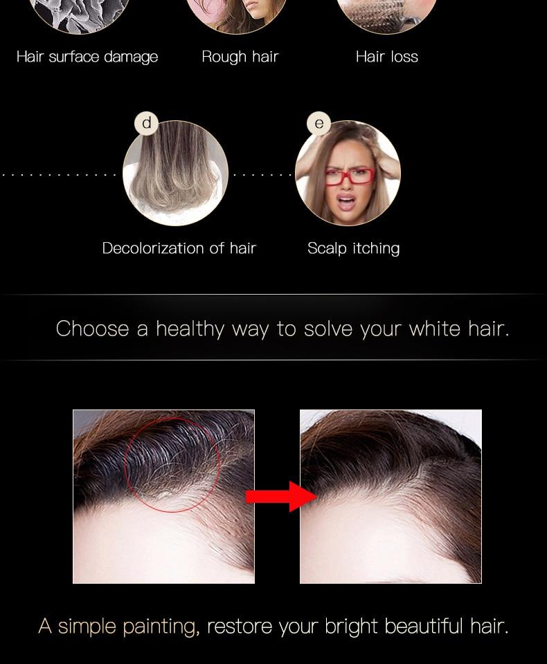 One Time Hair Dye Instant Gray Root Coverage Hair Color Modify