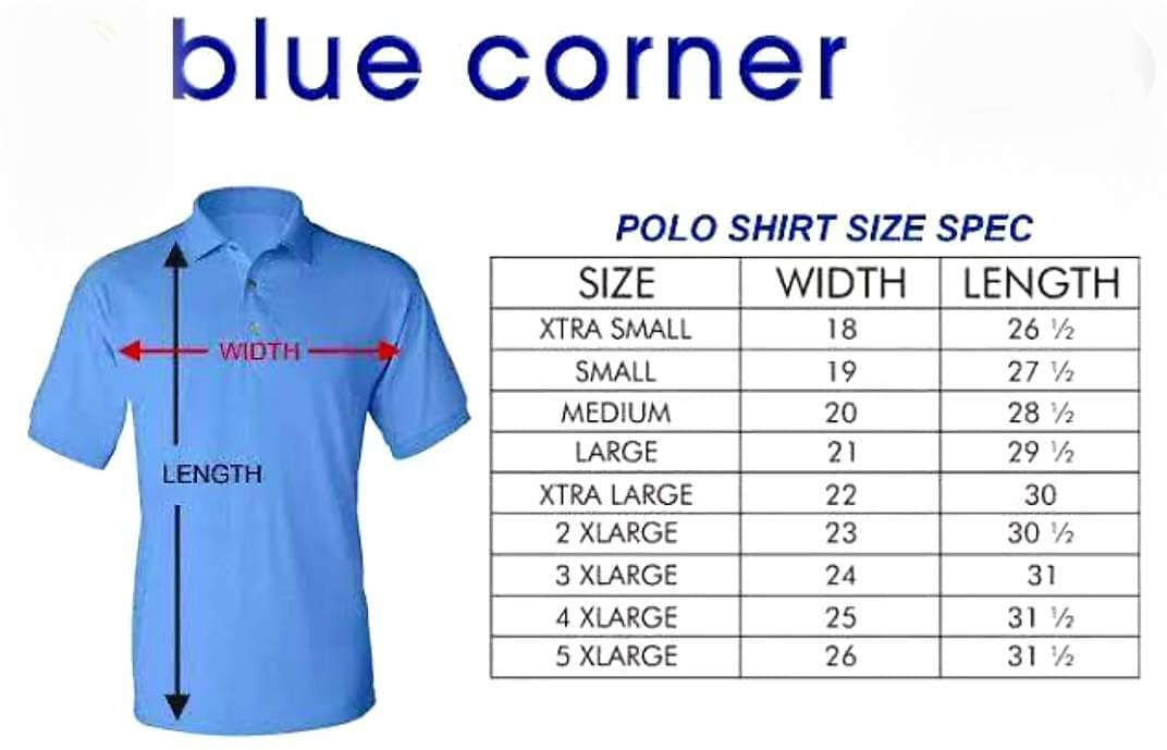 Blue corner 2025 polo shirt size