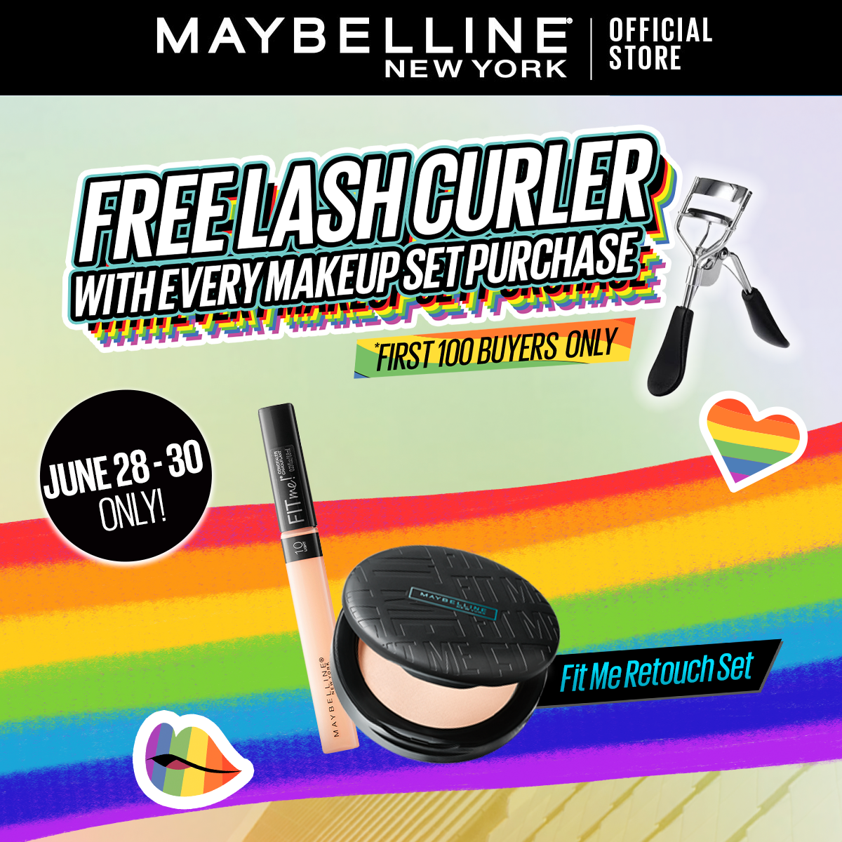 Discount on Maybelline  shoes - SKU:  Fit Me Retouch Set - Fit Me Compact Powder + Fit Me Concealer - Powder, Concealer, Natural Finish, 