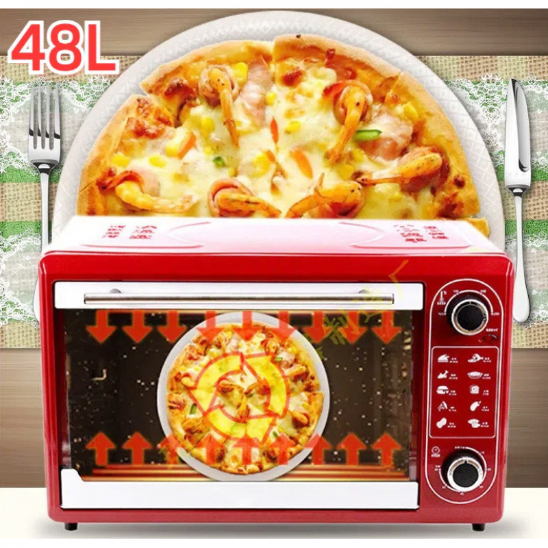 [Ready Stock] 48L Household Multifunctional Electric Oven – Ideal for Baking Pizza & Versatile Kitchen Needs Presyo  1,982 Piso*Libreng Shipping
