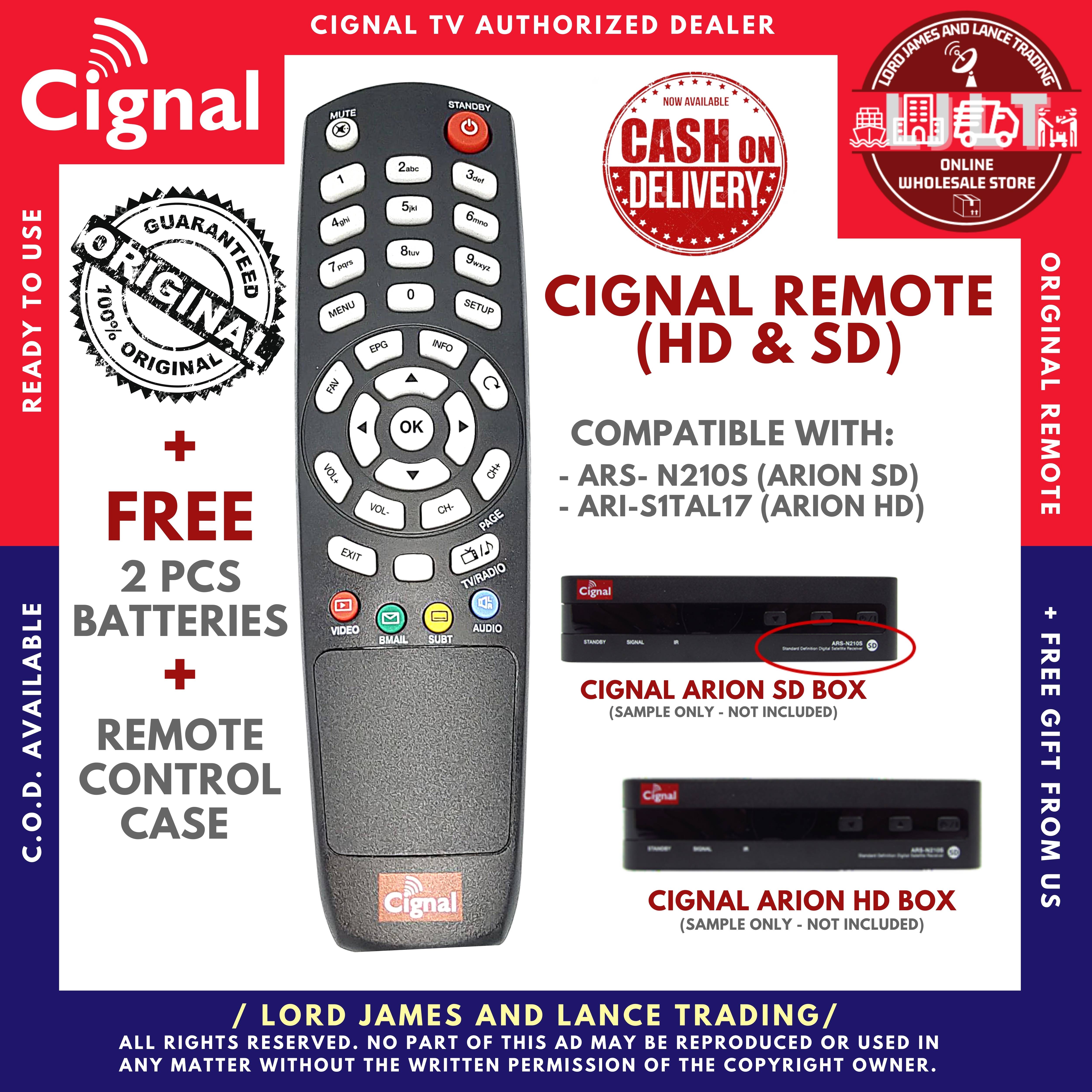 Cignal Remote For Arion Mode...