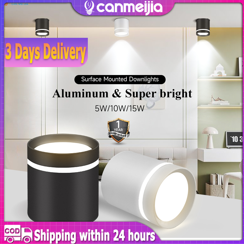 Đèn led âm trần bề mặt đèn âm trần macaron 5/10/15w đèn âm trần 220v đèn led nhà đèn âm trần đèn phòng khách 3 màu bảo hành 1 năm