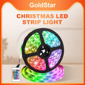 Gold Star LED Strip Light - RGB Christmas Decor Ribbon