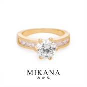 Mikana 18k Gold Plated Terumi Ring - Elegant Women's Accessory