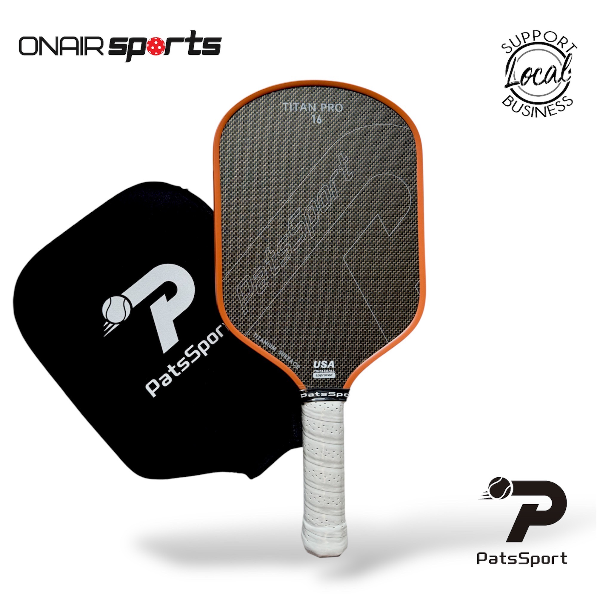 HISK RAV PRO Pickleball Paddle - Ultimate HIGH END 16mm Japanese Toray T700 Raw Carbon Fiber CFS W/Excellent GRIT Roughness Texture, Aero Dynamic Curve, USAPA Approved, Non Slip Grip