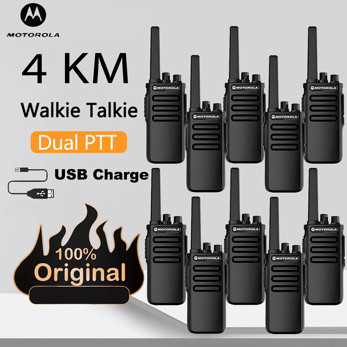 Midland T290X4VP4 X-TALKER GMRS Long Range Walkie Talkie Two Way Radio with NOAA Weather Scan   Alert, and 121 Privacy Codes (Black Silver, Radios - 4