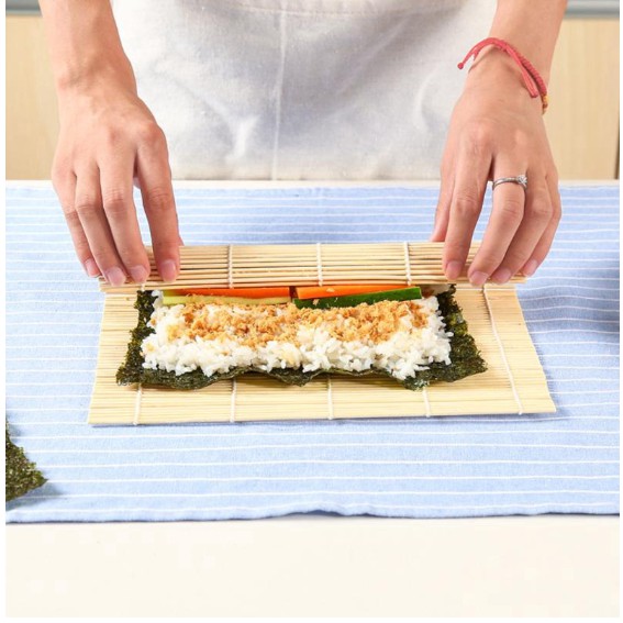 Sushi Mat Bamboo Roller Handmade Rice Roller Sushi Bar Kimbab