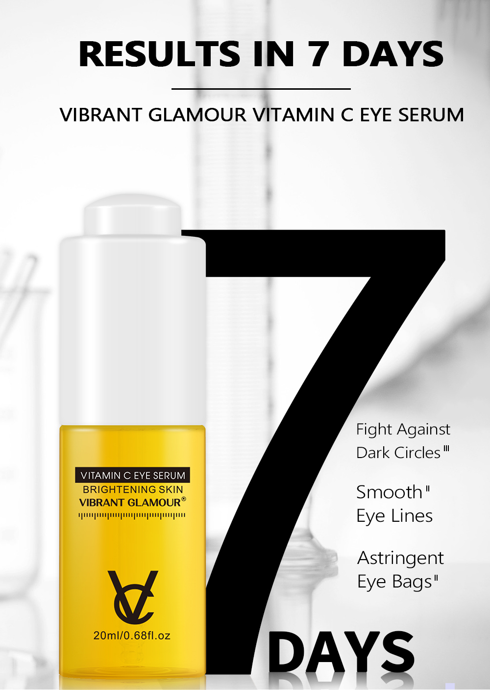 vibrant glamour tinh chất vitamin c giúp dưỡng ẩm và xóa quầng thâm mắt có dung tích 20ml - intl 1