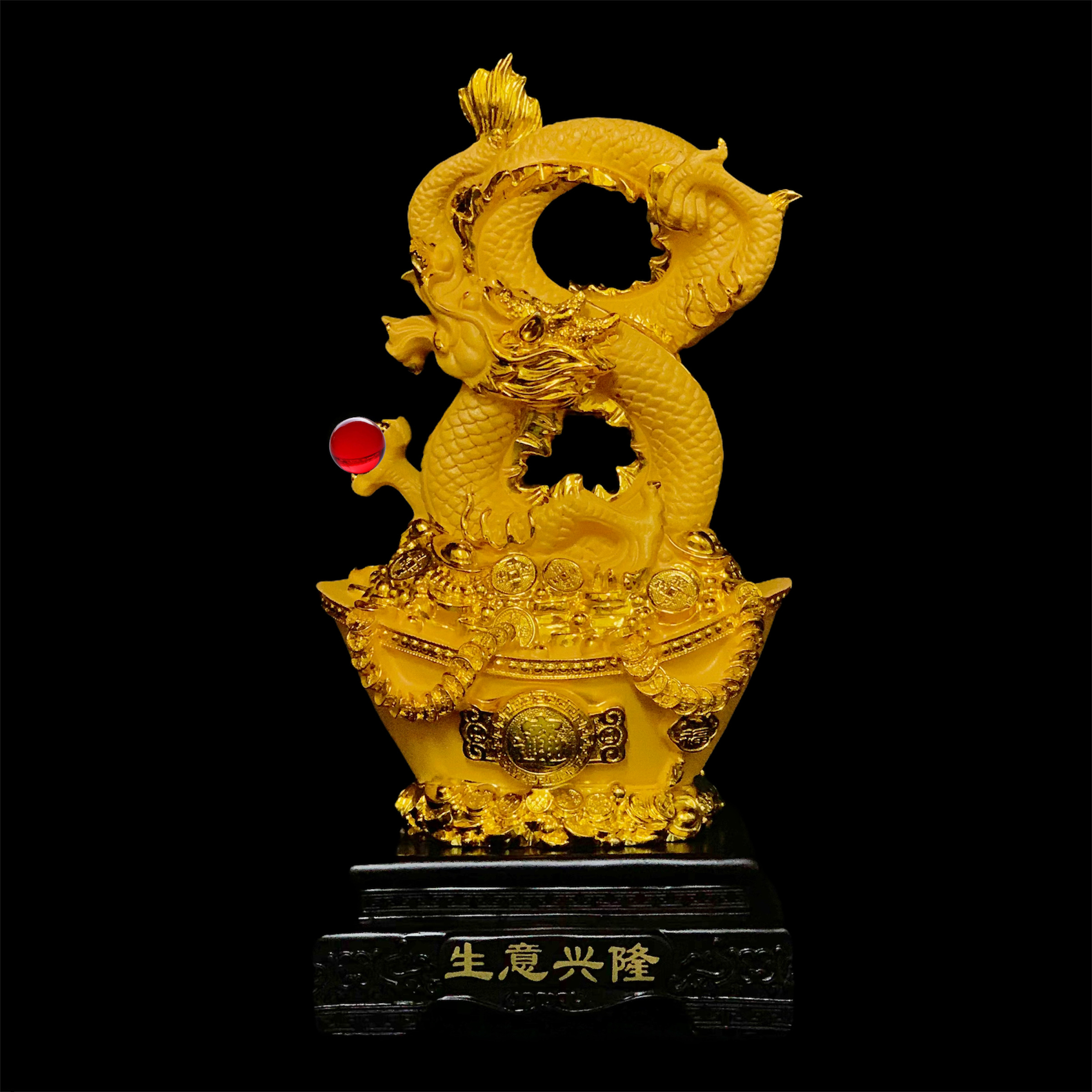 Feng Shui Lucky 8 Infinity Dragon With Money Bar Lucky Charm 