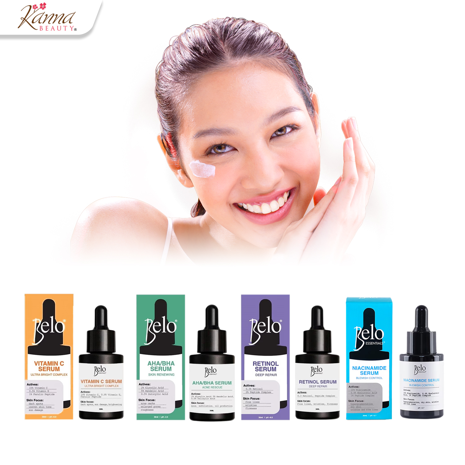Belo Essentials Serum | Vitamin C / AHA BHA / Retinol / Niacinamide ...
