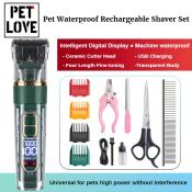 Waterproof Rechargeable Pet Shaver Set - 