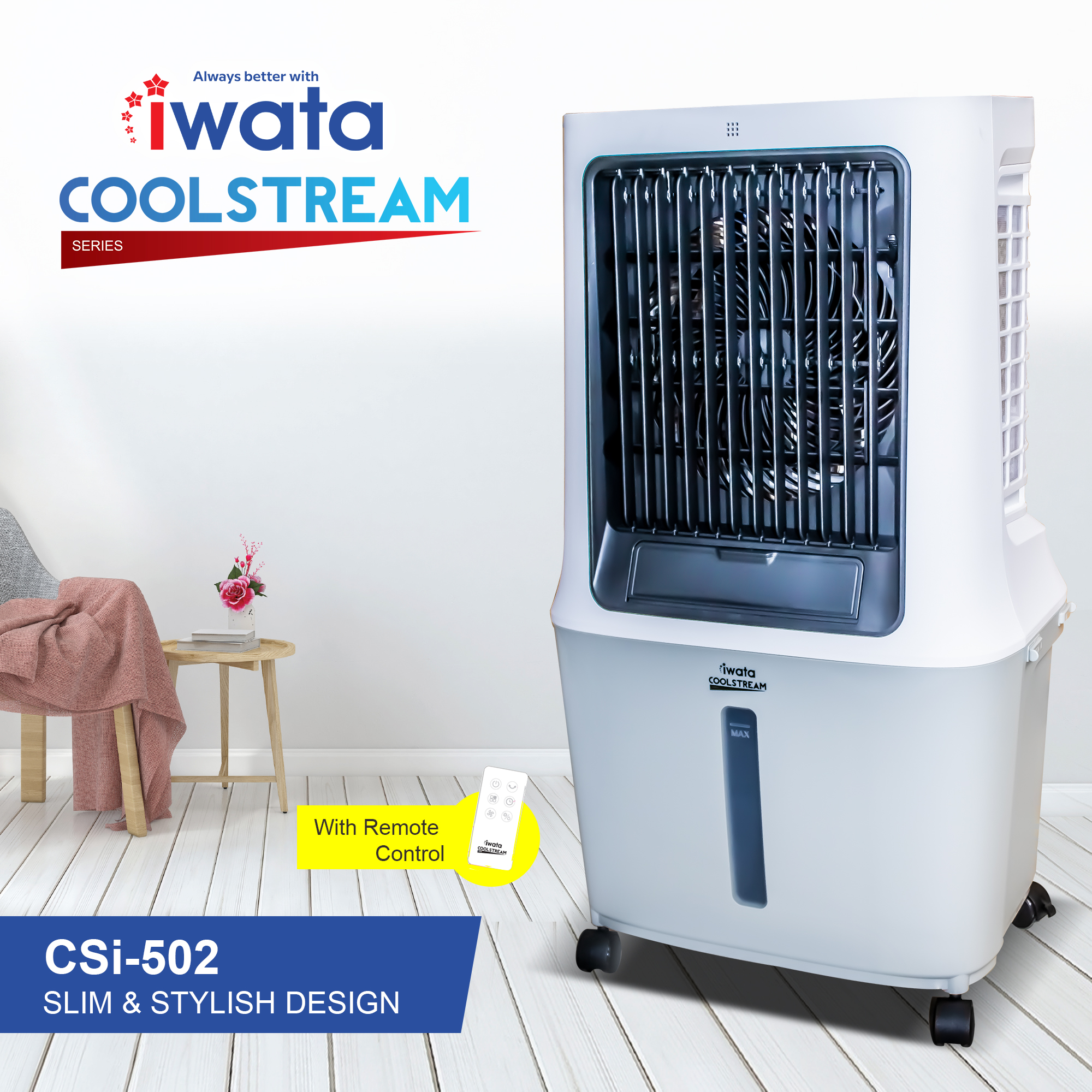 Iwata COOLSTREAM CSi-502 Evaporative Air Cooler with Remote Control