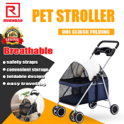 Foldable Pet Stroller with Strong Structure - RUIENBAO