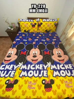 DKBeddings - Mick-Mouse Bedsheet (Canadian Cotton) single, double, family, queen, king (4)