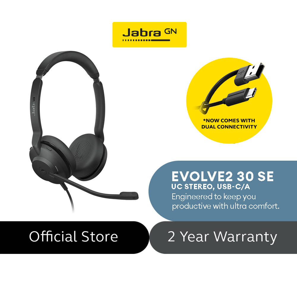 Stereo Usb Headset Jabra Evolve 30 Ms Stereo Usb C Wired Jabra