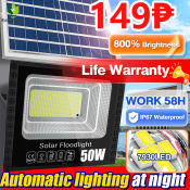 50W Solar Flood Light with Remote Control - Waterproof IP67