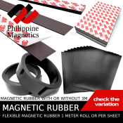 Flexible Magnetic Rubber Strips & Sheets with Adhesive Options