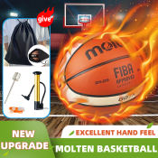 MOLTEN GG7X Basketball with Pump Needle Net