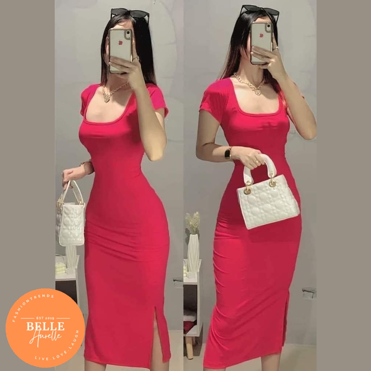 Belle Aurelle Cheena Long Dress l Small to Semi Large Fit l Knitted Fabric l Trending Now l Bodycon Dress For Women On Sale Lazada PH