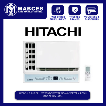 Hitachi 0.8HP Deluxe Window Type Non-Inverter Aircon RA-08SR